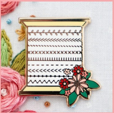 Stitchy Spool Needle Minder - Flamingo Toes
