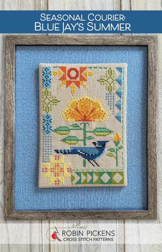 Seasonal Courier: Blue Jay's Summer - Robin Pickens Cross Stitch Patterns