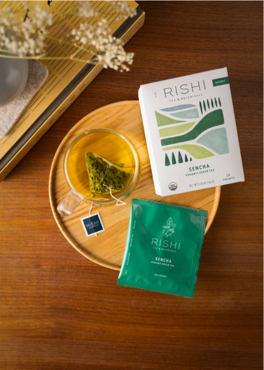 Sencha Organic Green Tea Sachets - Rishi Tea & Botanicals