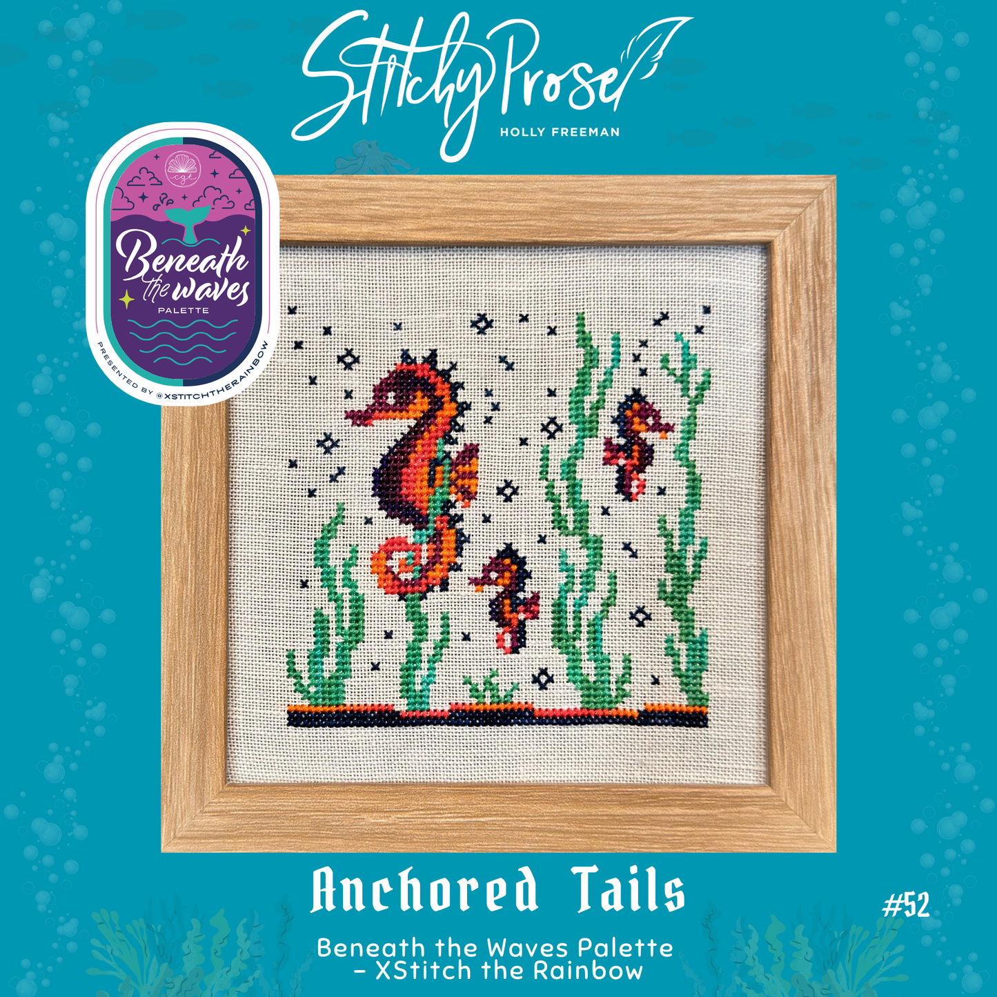 Anchored Tails (xStitch the Rainbow - Beneath the Waves Palette) - Stitchy Prose
