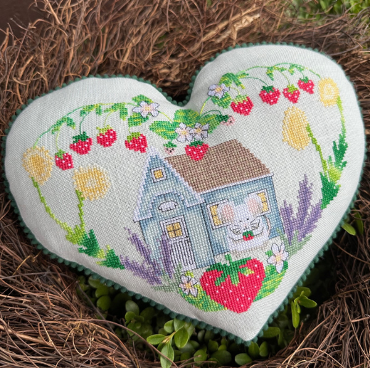 Strawberry Cottage from the Strawberry Cottage Collection - Luhu Stitches