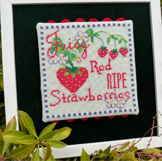 Red and Ripe from the Strawberry Cottage Collection - Luhu Stitches