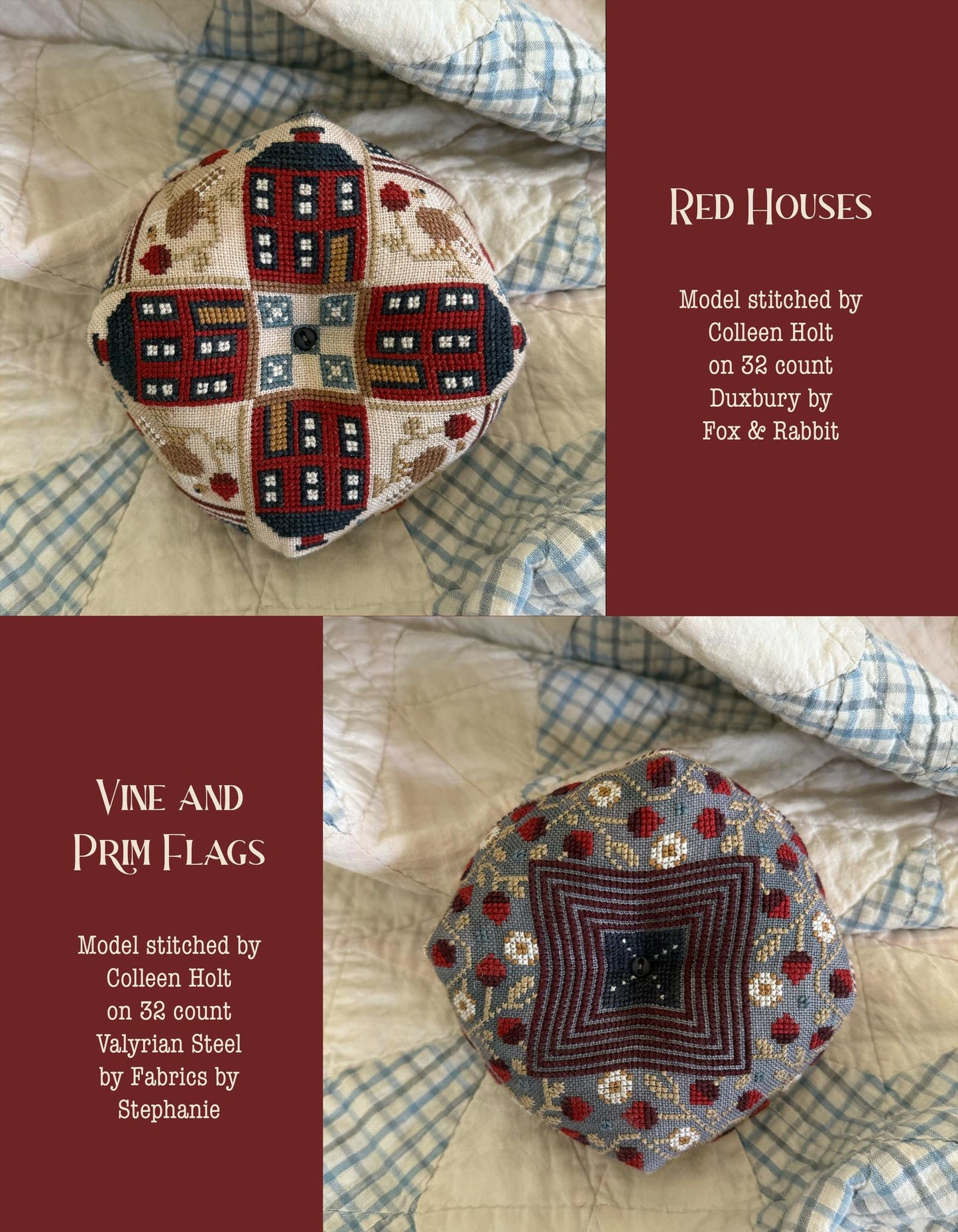 Land That I Love Biscornu - Teresa Kogut