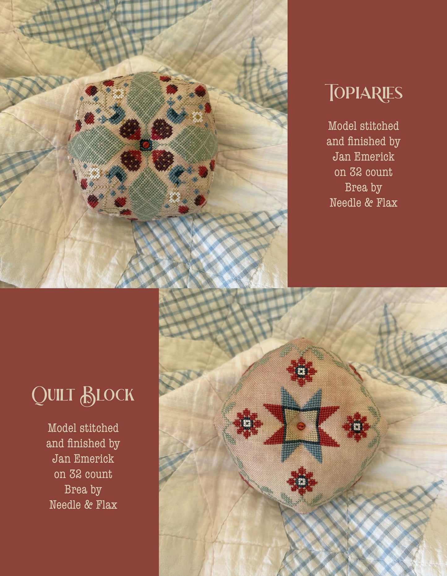 Land That I Love Biscornu - Teresa Kogut