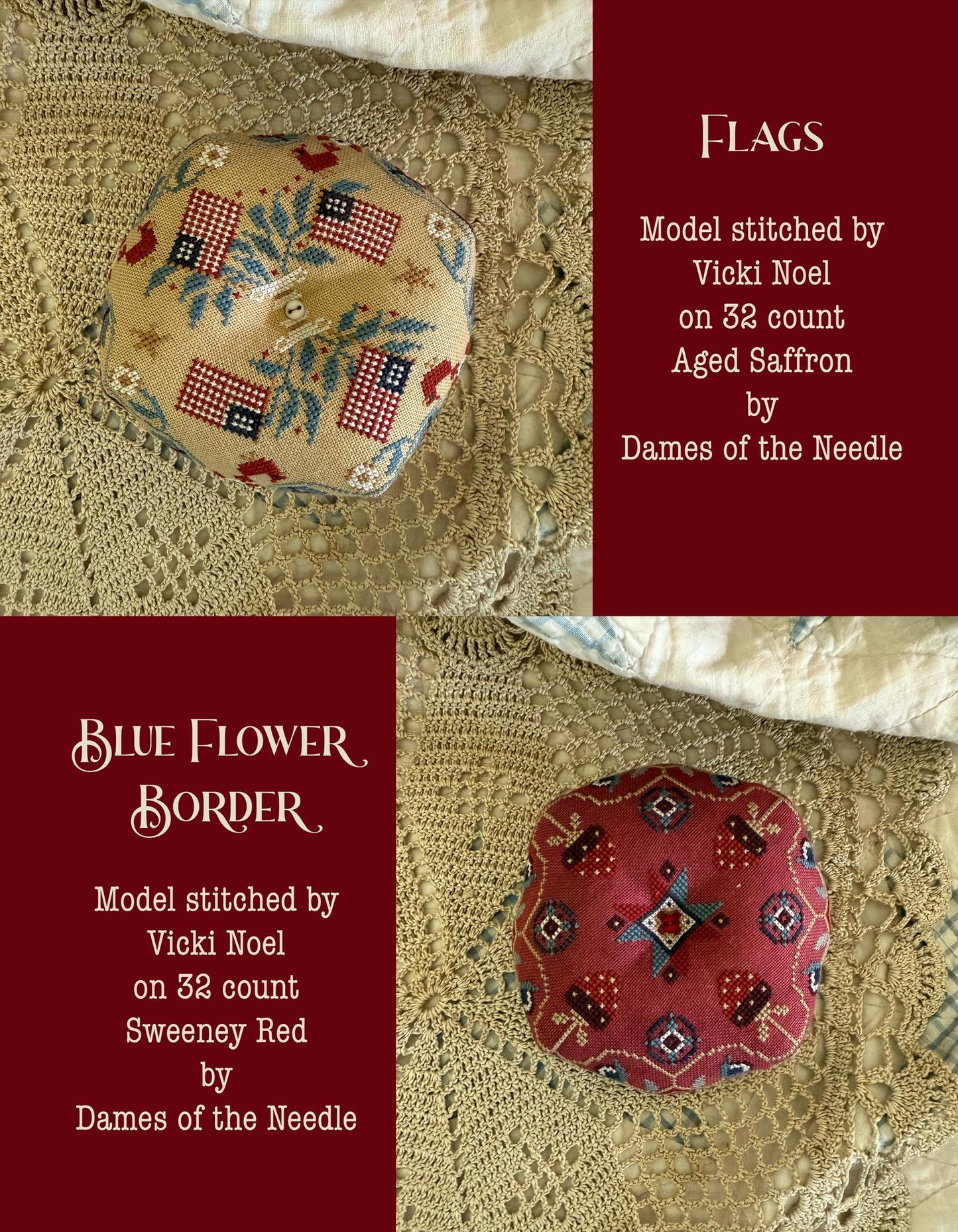 Land That I Love Biscornu - Teresa Kogut