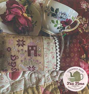 Tea Garden Pin Pillow - Tea Time Palette Collection - Pansy Patch Quilts and Stitchery