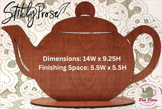 Tea Pot Finishing Board Stand (For Tea Time Pattern) - Stitchy Prose