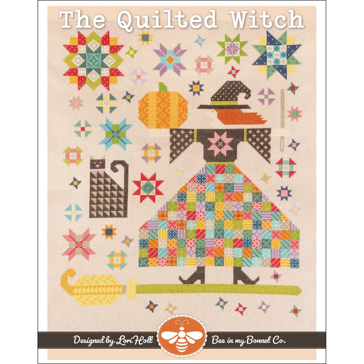 The Quilted Witch Cross Stitch Pattern - Bee In My Bonnet - Lori Holt