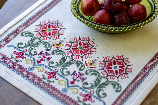 Tuscan Bergamont Cross Stitch Pattern - Avlea Folk Embroidery