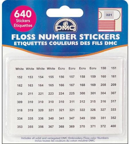 DMC Floss Number Stickers - DMC