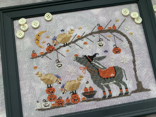 Halloween Chicken and Waffles - Stitches by Ethel - 2026 Needlework Marketplace PREORDER