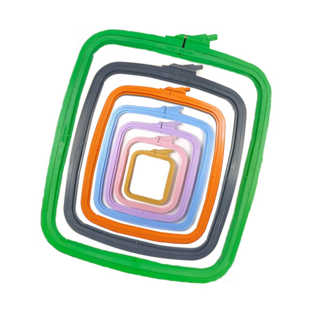 Nurge Square Plastic Hoops - 4.3" 3.75" - Caramel Brown