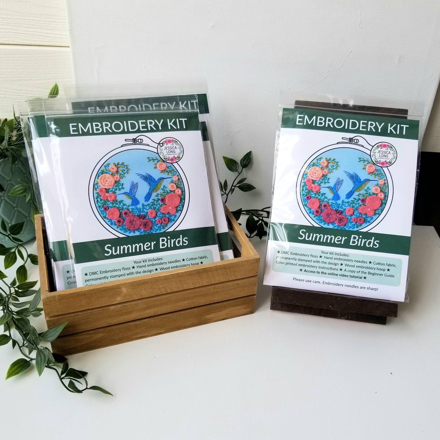 Summer Hummingbird Embroidery Kit - Jessica Long Embroidery