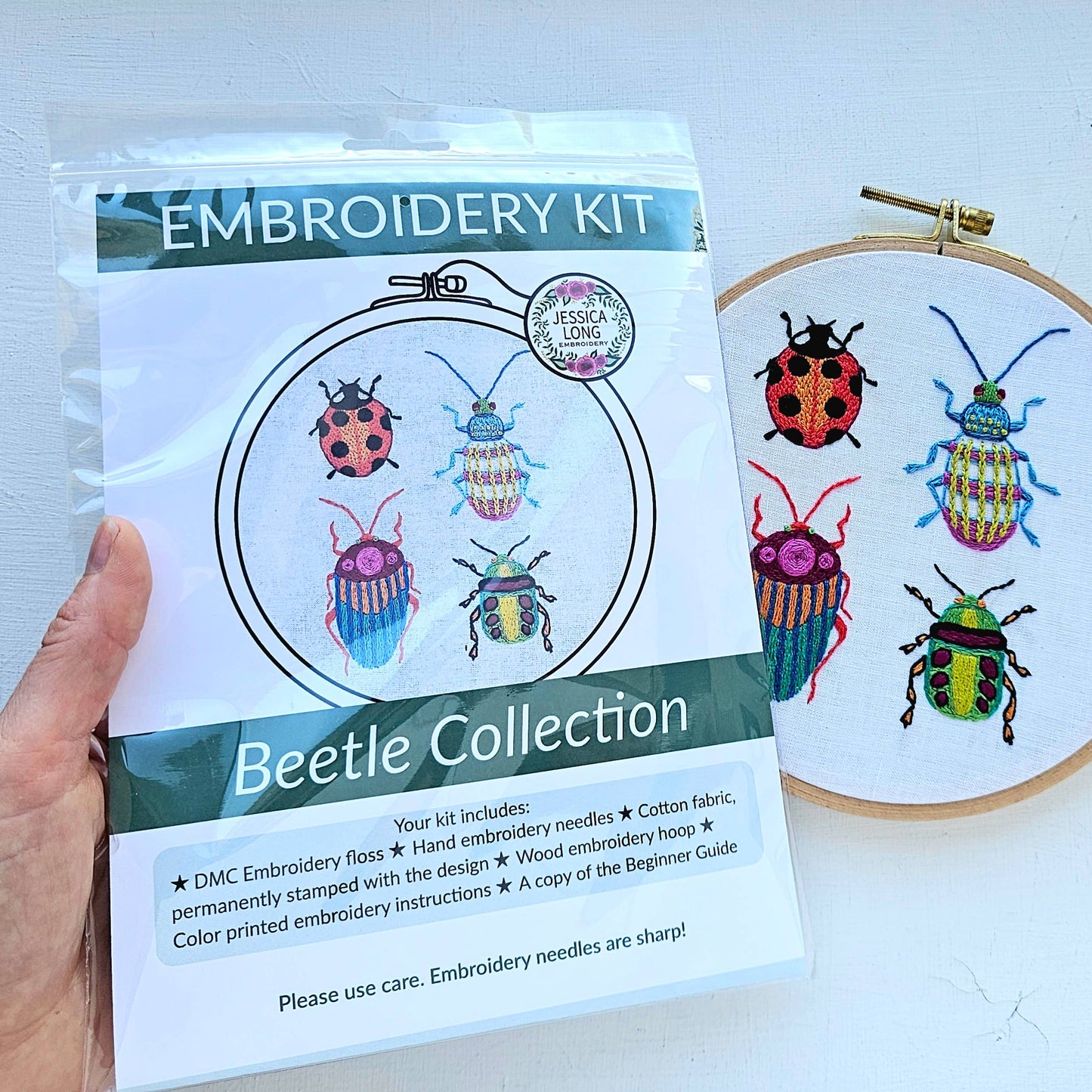 Beetle Collection Embroidery Kit - Jessica Long Embroidery
