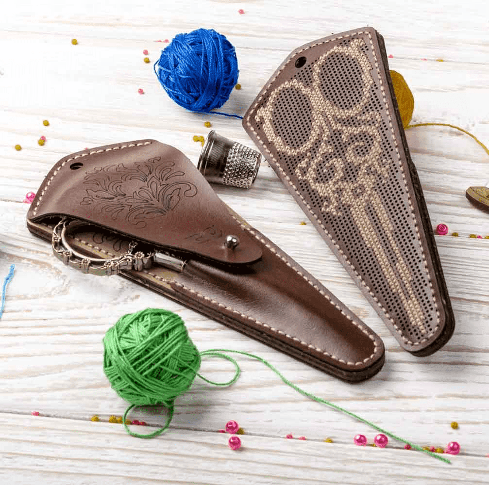 Scissor Case Needlecraft Kit - Leather Scissor Case #3