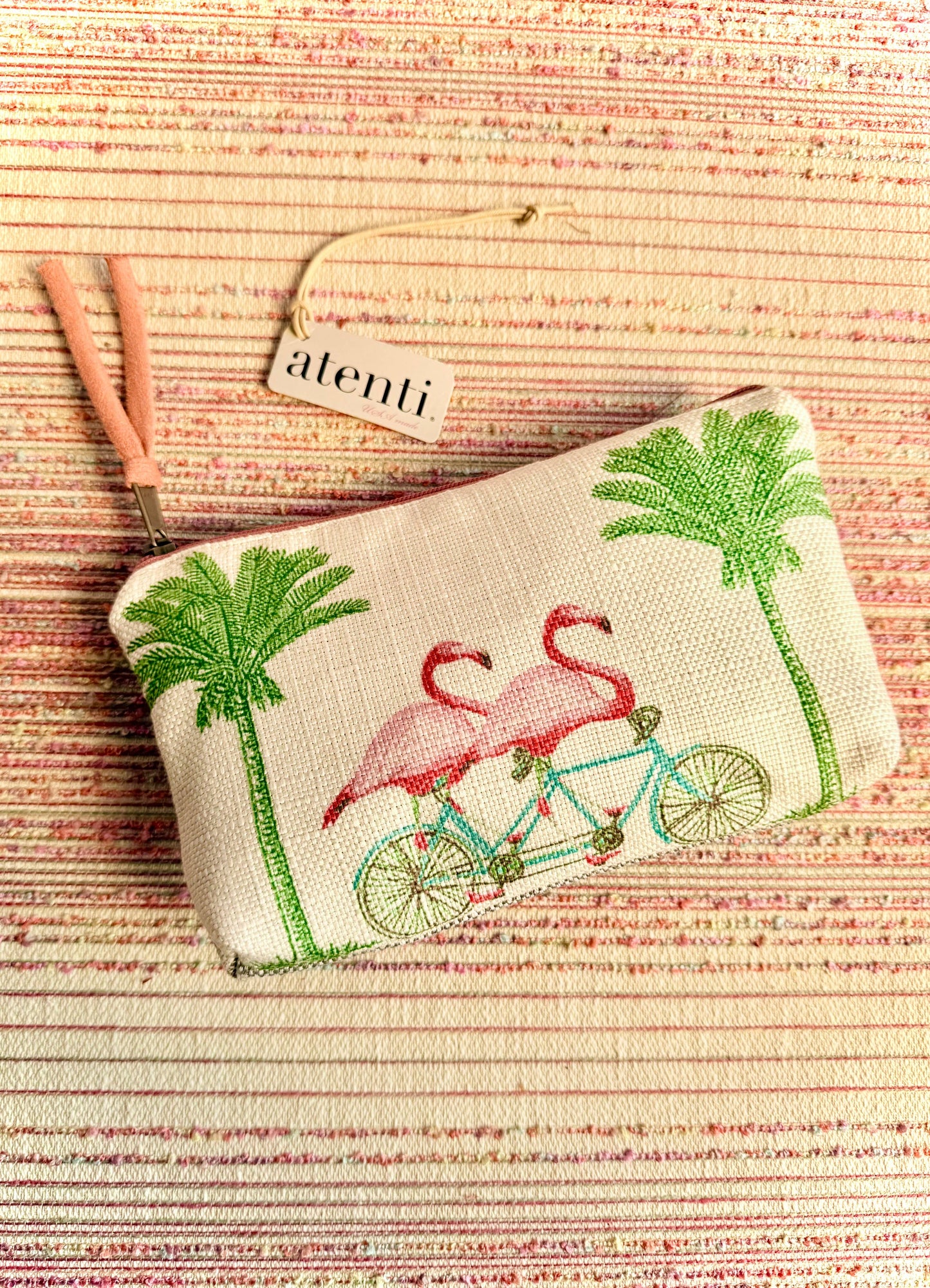 Flamingo Tall Tool Zipper Pouch - Atenti
