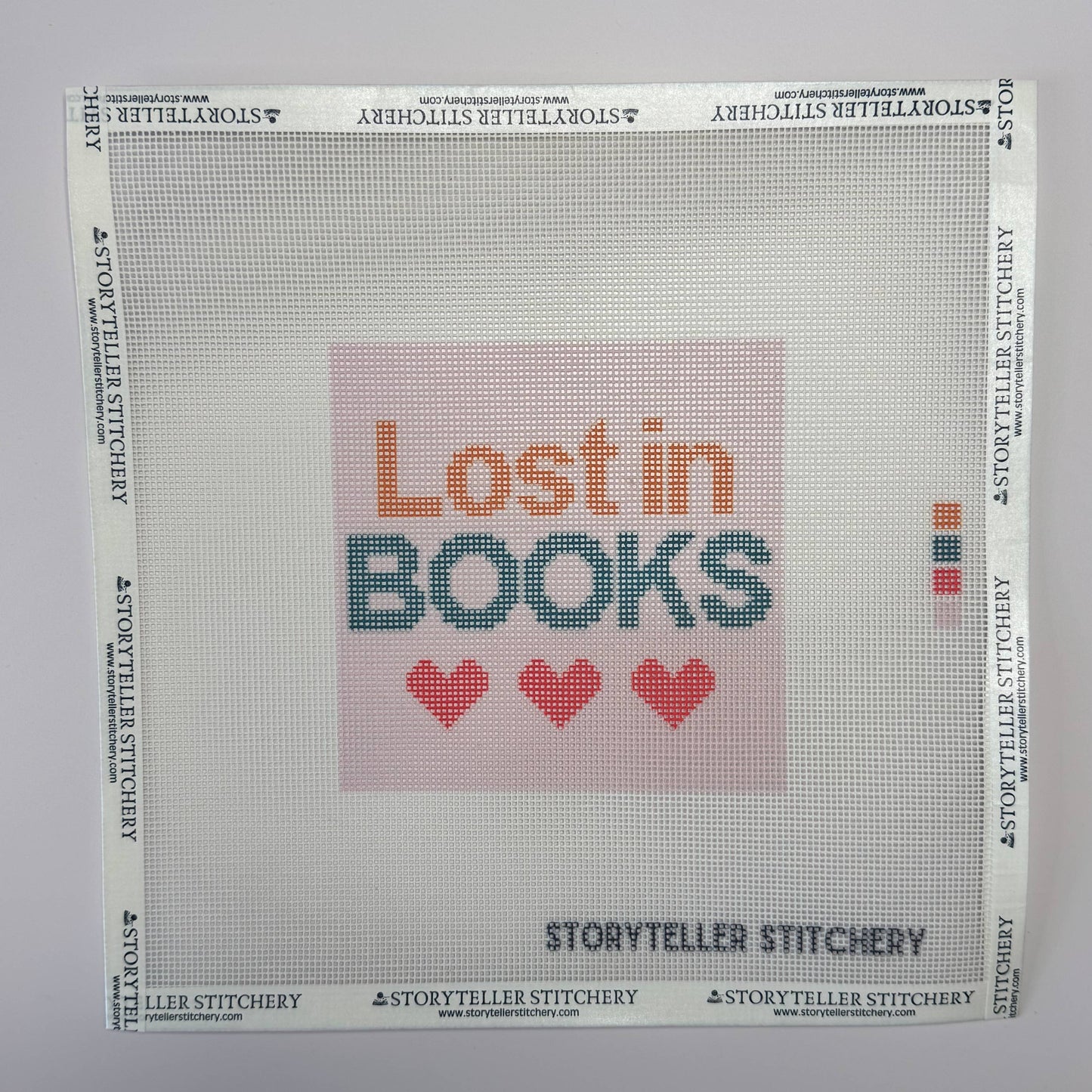 Lost in Books — Modern Needlepoint Kit - Storyteller Stitchery