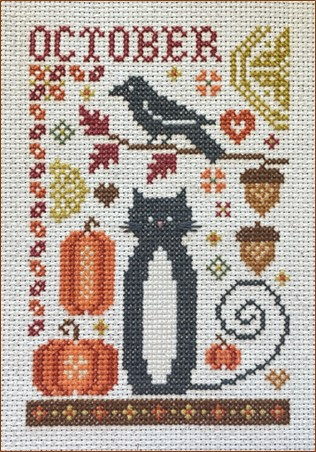 October Cat (Pattern # 5560)- Happiness Is Heartmade