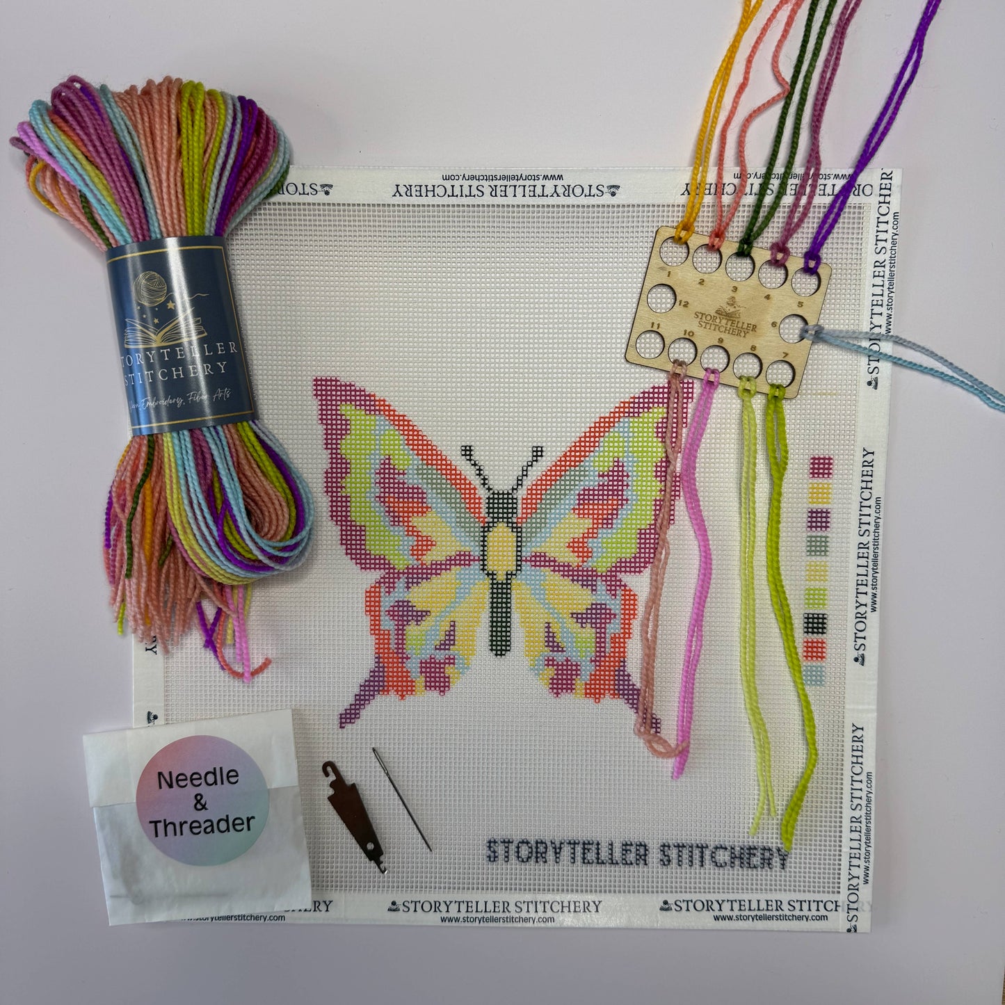 Butterfly — Modern Needlepoint Kit - Storyteller Stitchery