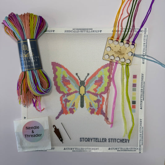 Butterfly — Modern Needlepoint Kit - Storyteller Stitchery