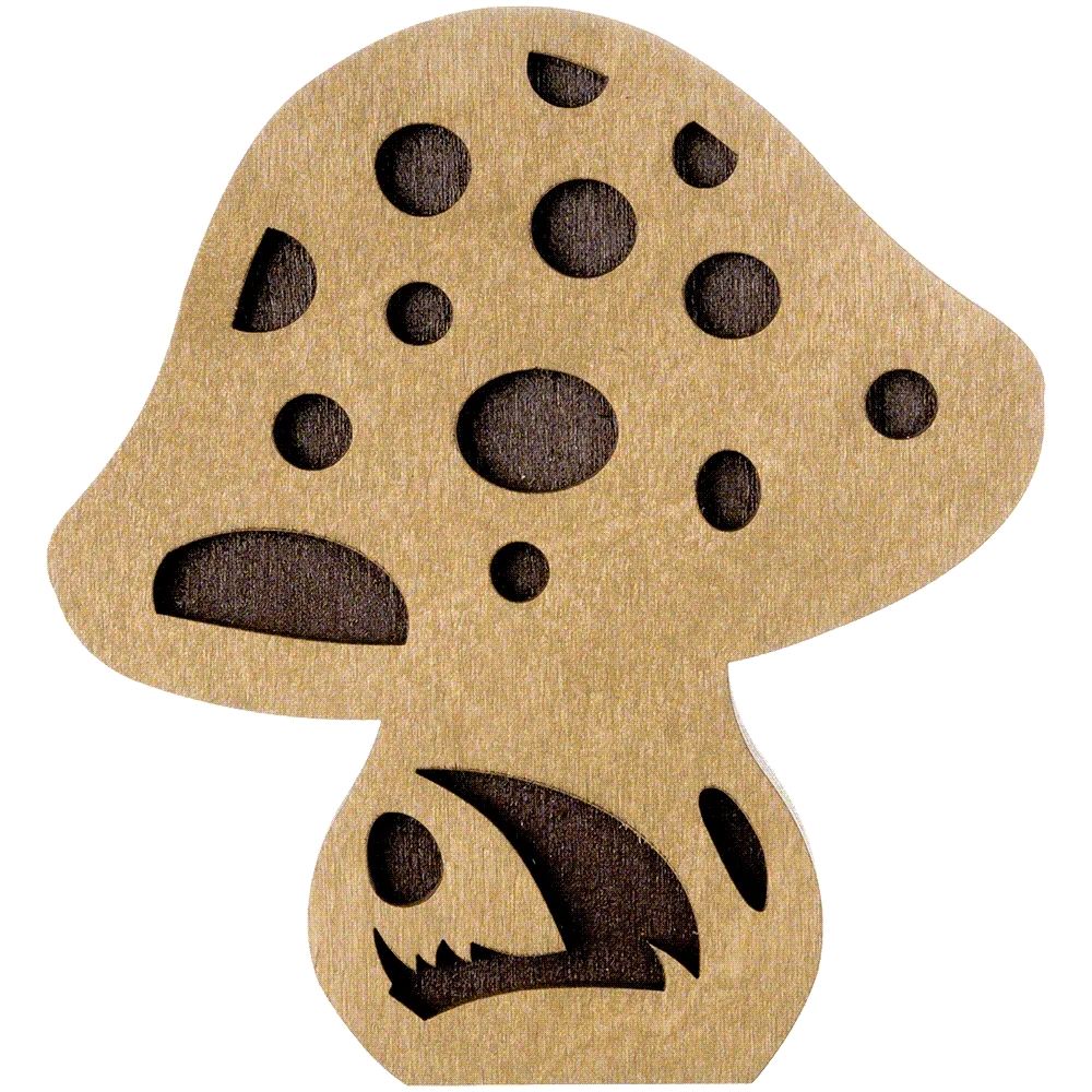 Mushroom Bead organizer with Wooden Cover