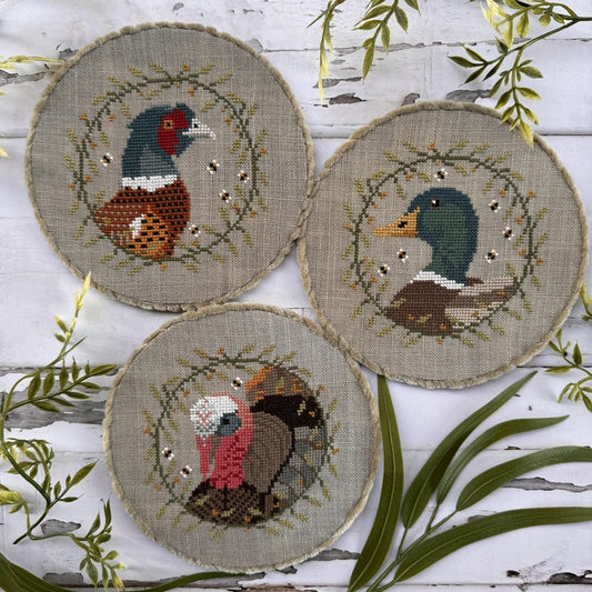 Colorful Birds Trio - Puntini Puntini  - 2026 Nashville Needlework Market PREORDER