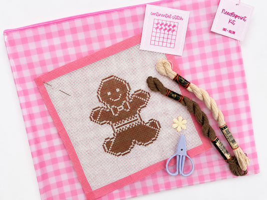 Gingerbread Man Needlepoint Kit