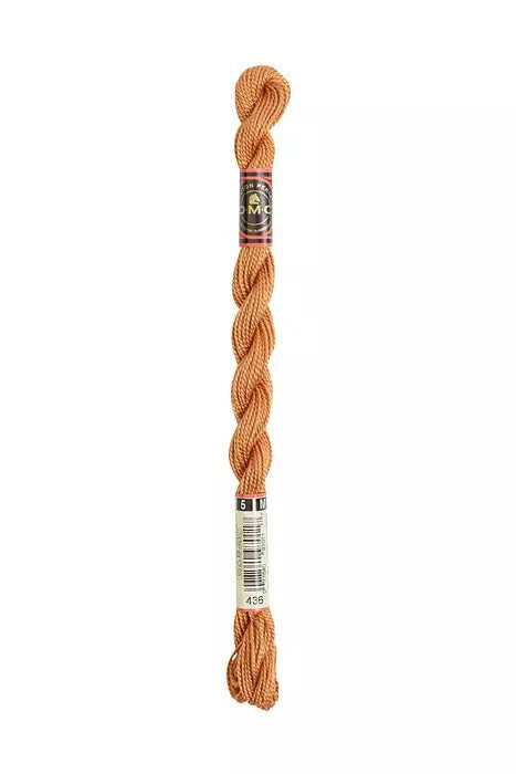 DMC Pearl Cotton Skein Size 5 Metallic Teddy #436