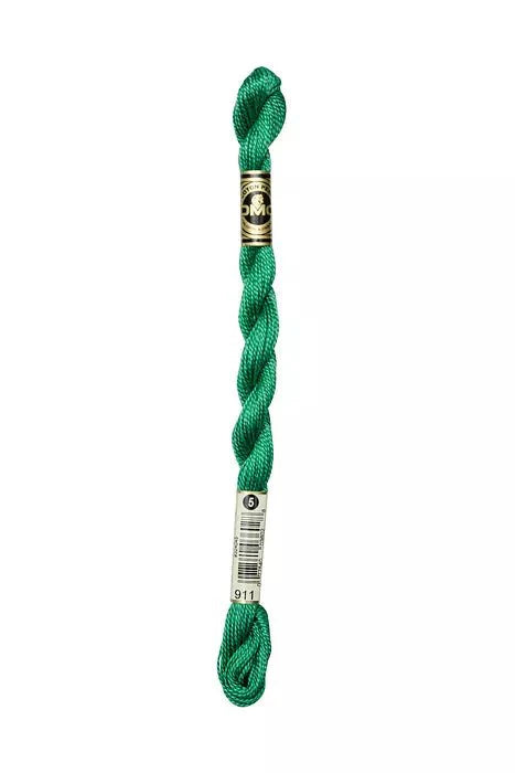 DMC Pearl Cotton Skein Size 5 Golf Green #911
