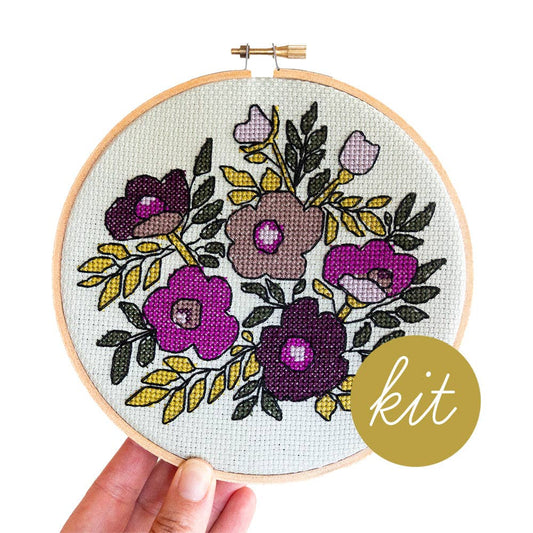 Violet Vibes Cross Stich Kit - Junebug and Darlin