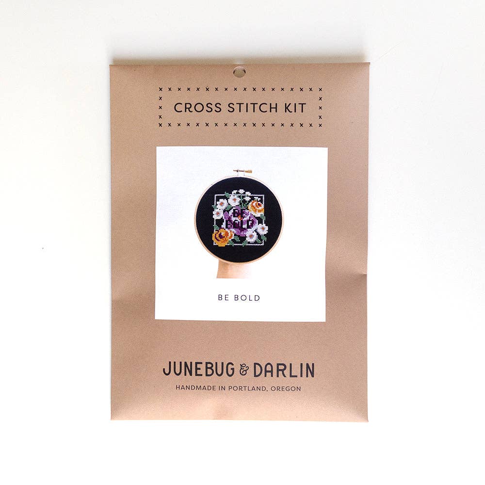 Be Bold Cross Stitch Kit - Junebug and Darlin