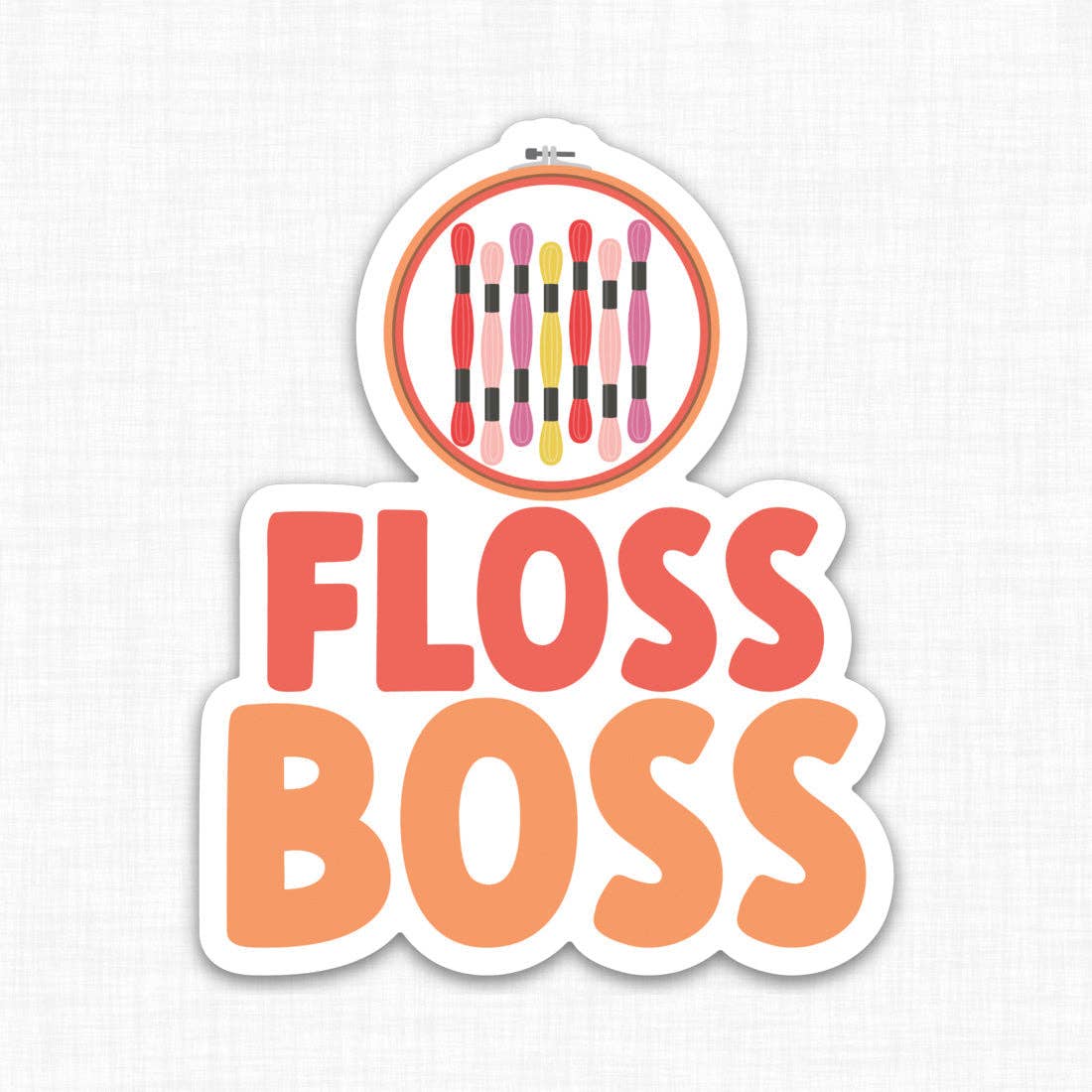 Stitchy Stickers - Floss Boss Orange