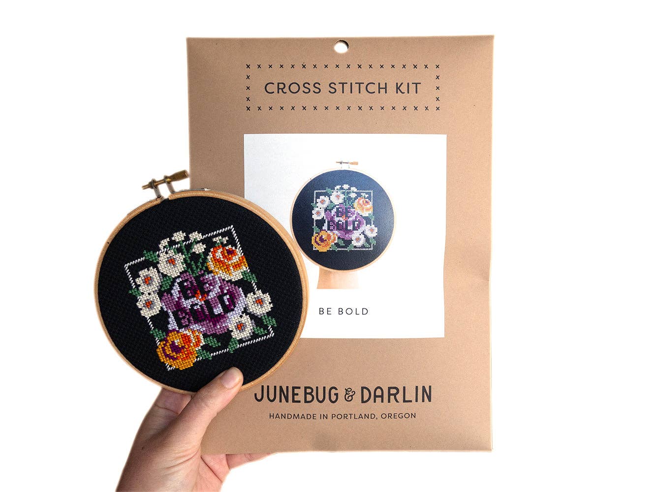 Be Bold Cross Stitch Kit - Junebug and Darlin