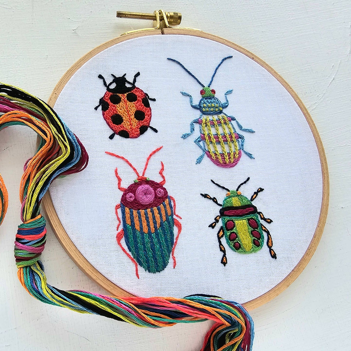Beetle Collection Embroidery Kit - Jessica Long Embroidery