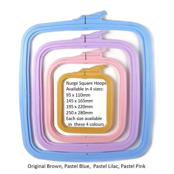 Nurge Square Plastic Hoop 5" x 6"- Pastel Pink