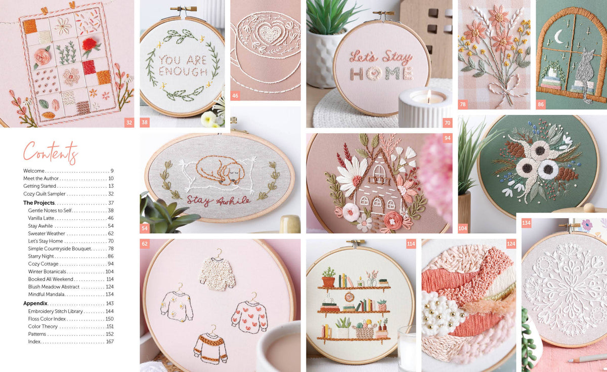 Cozy Stitches: 12 Calm & Creative Embroidery Projects Book