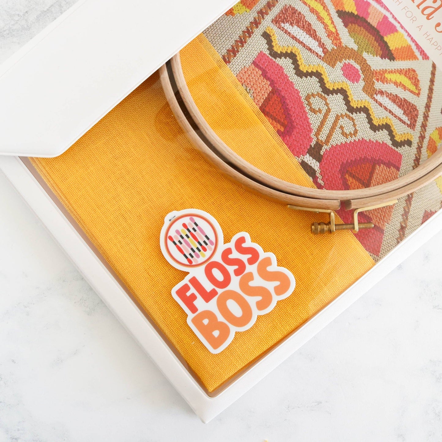 Stitchy Stickers - Floss Boss Orange