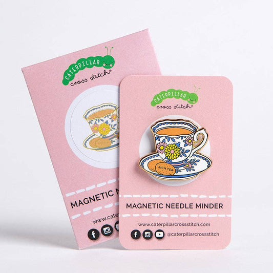 Teacup Magnetic Needle Minder: Teacup needle minder