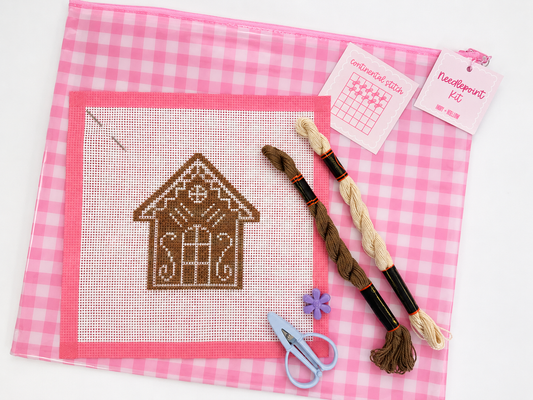 Gingerbread House Needlepoint Kit