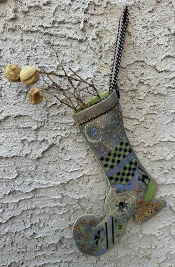Witch's Boot Stocking - Rebel Stitcher - 2026 Needlework Marketplace PREORDER