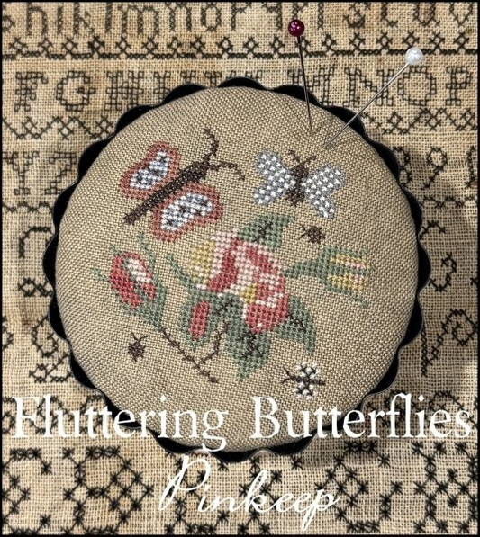 Fluttering Butterflies Pinkeep - Scarlett House - 2026 Needlework Marketplace PREORDER