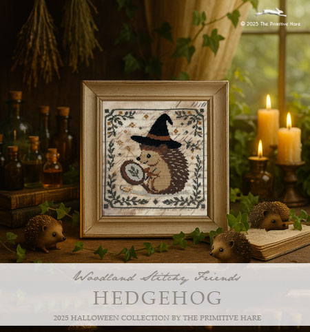 Woodland Stitchy Friends Pattern - Hedgehog - The Primitive Hare