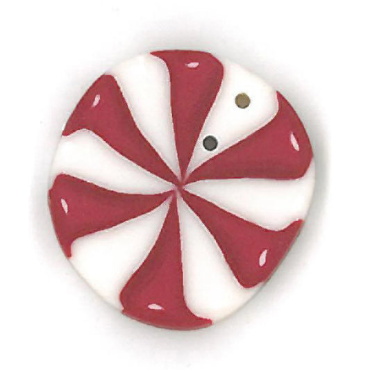 Large Peppermint Swirl Button - Just Another Button Company