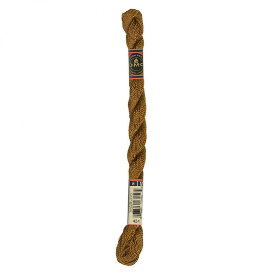 DMC Pearl Cotton Skein Size 5 Medium Light Brown #434