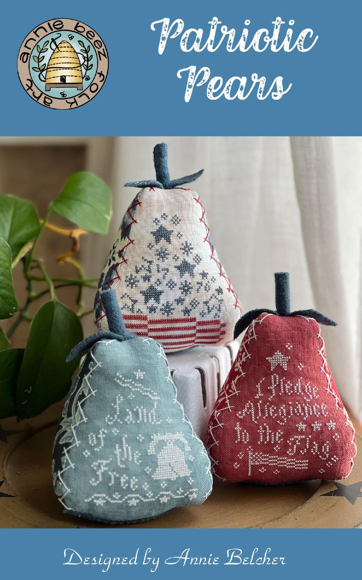 Patriotic Pears - Annie Beez Folk Art
