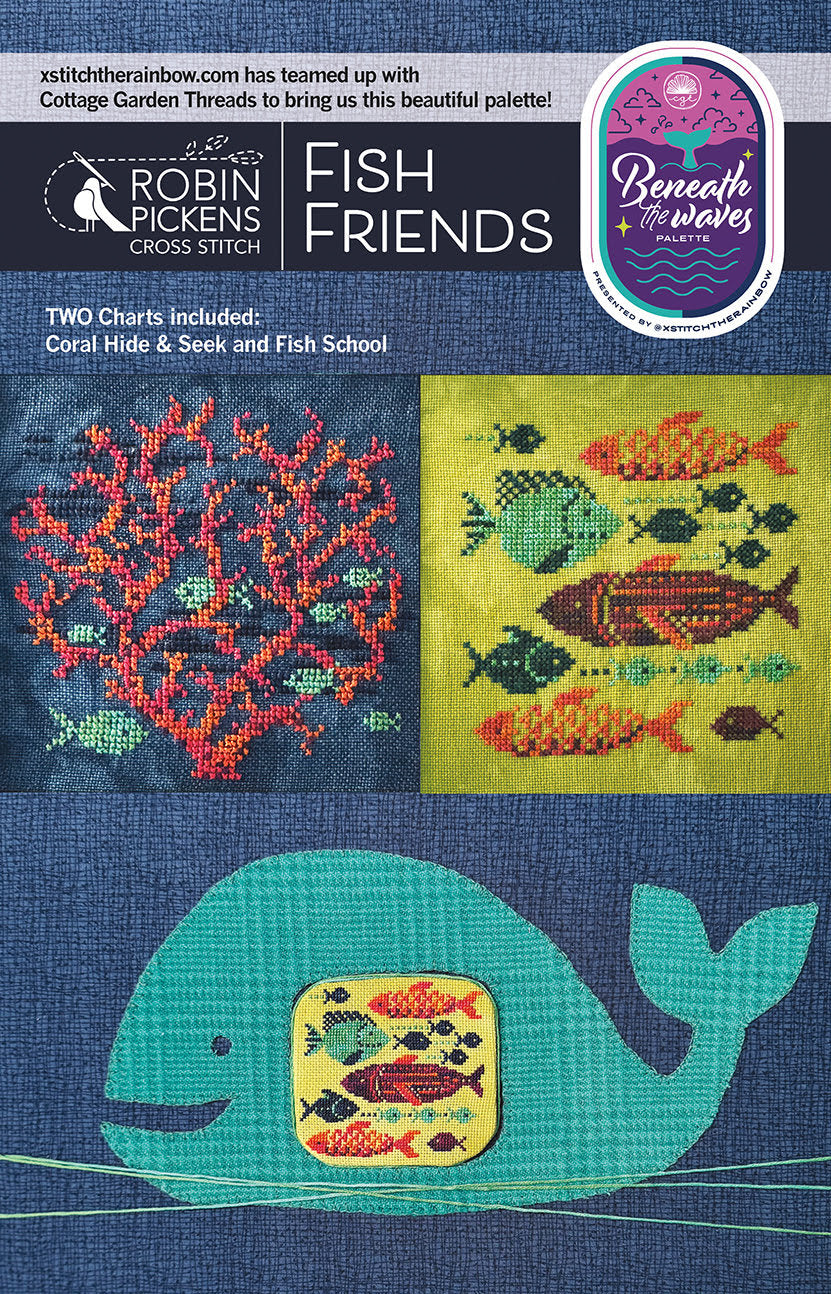 Fish Friends (XStitch the Rainbow - Beneath the Waves Palette) - Robin Pickens