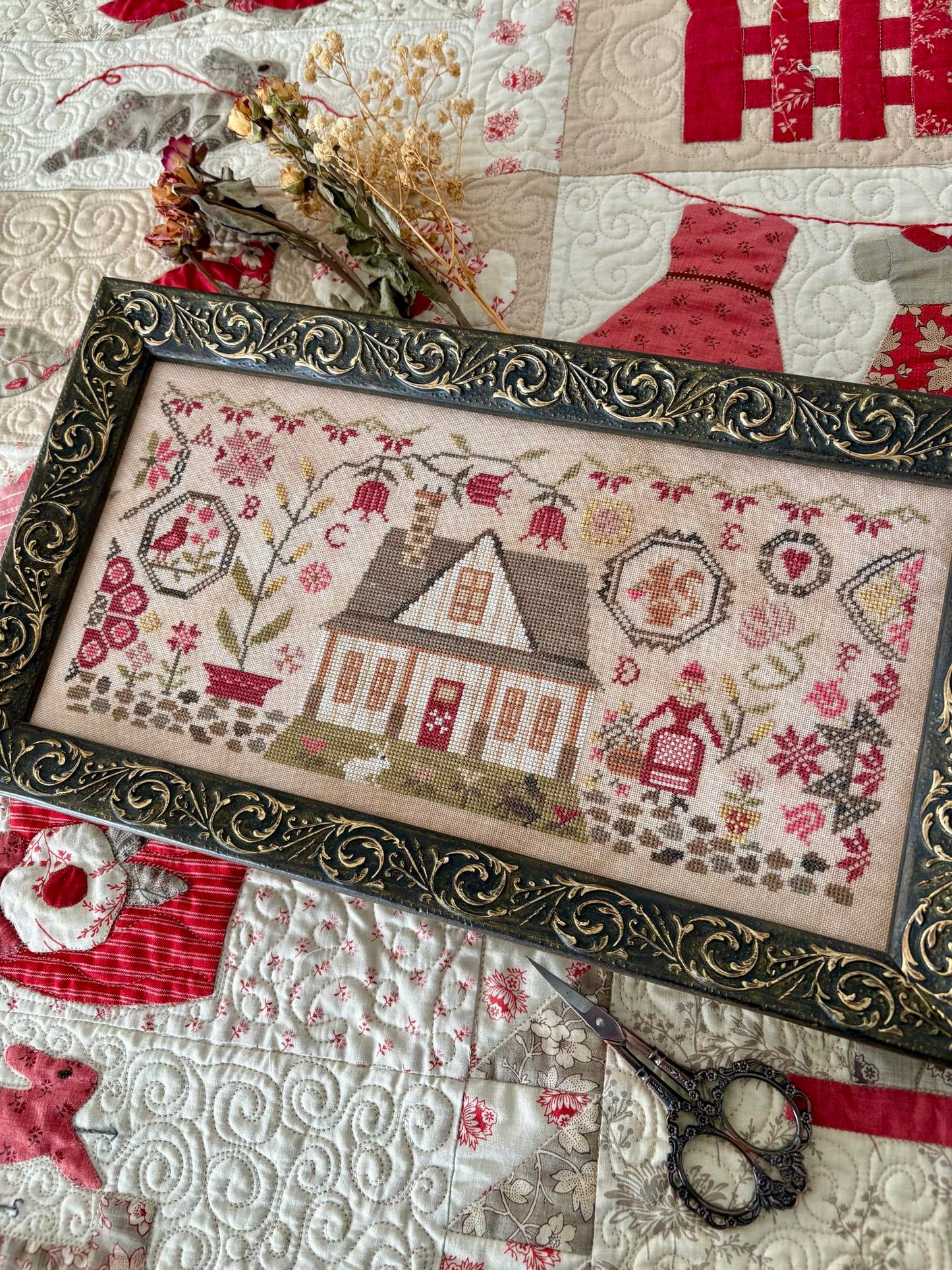 Quaker Farmhouse - Blue Ridge and Pansy Patch