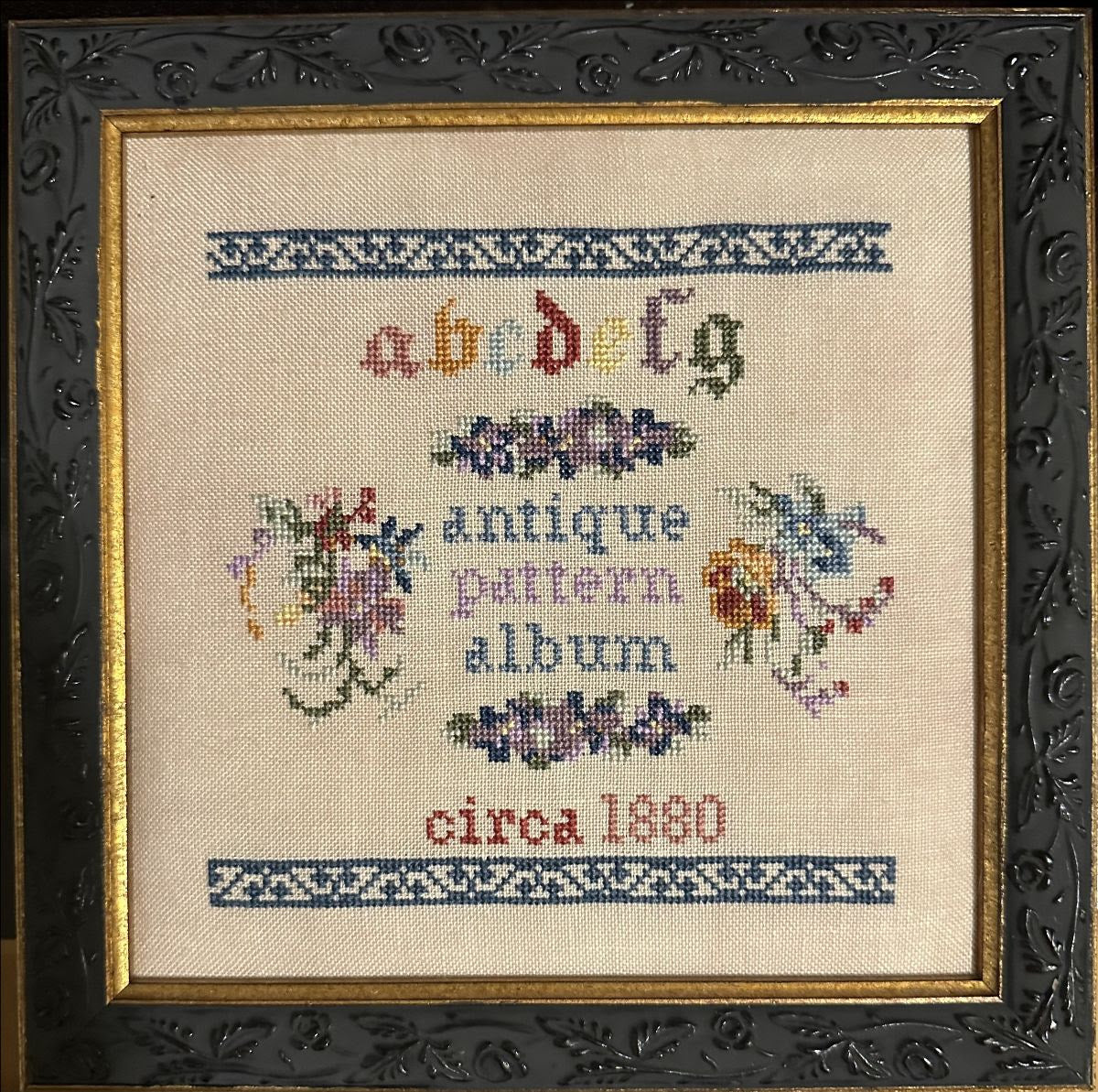 Useful Work of My Hands, an Original Design using motifs from an Antique Pattern Booklet circa 1880 - Cross Stitch Antiques - 2026 Needlework Marketplace PREORDER