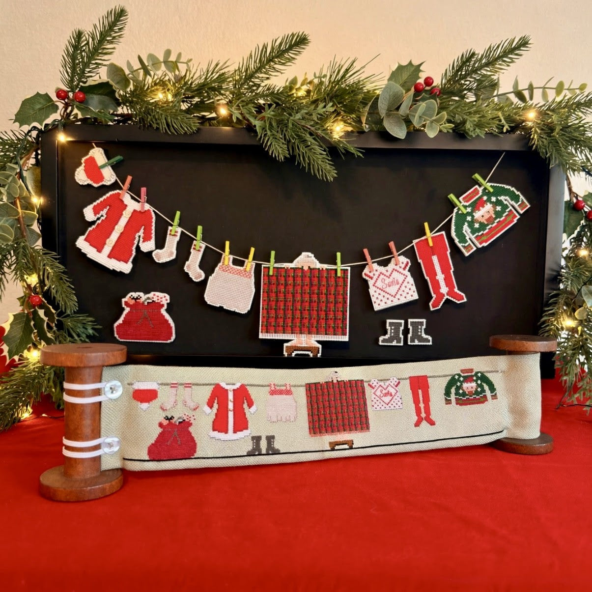 Tights and Turtleneck (front and back) - December Stitches - 2026 Needlework Marketplace PREORDER