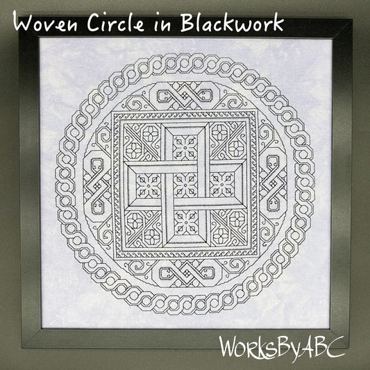 Woven Circle in Blackwork - WorksByABC